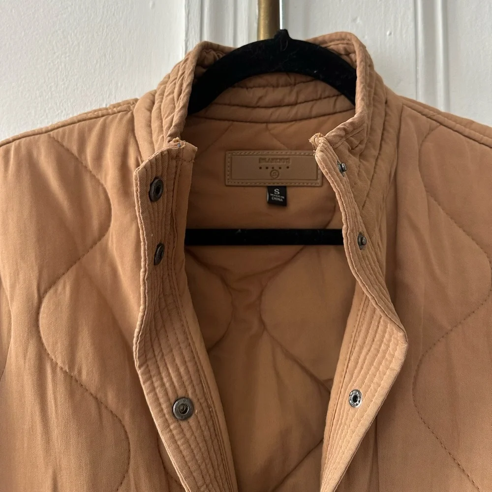 Blank NYC Quilted Puffer Jacket in Camel Brown - Picture 3 of 4